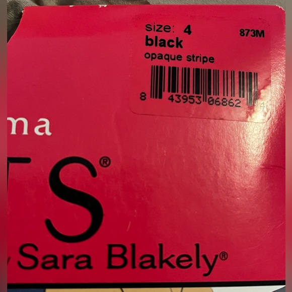 ASSETS by Sara Blakely Spanx Maternity Tights - Opaque Stripe Black NWT size 4 - Picture 2 of 7